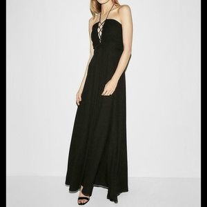chinese dress ladies ECB Exclusive: Layla Lace Maxi Dress, Taupe Small main image 1